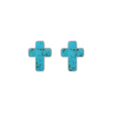 compressed turquoise blue earrings